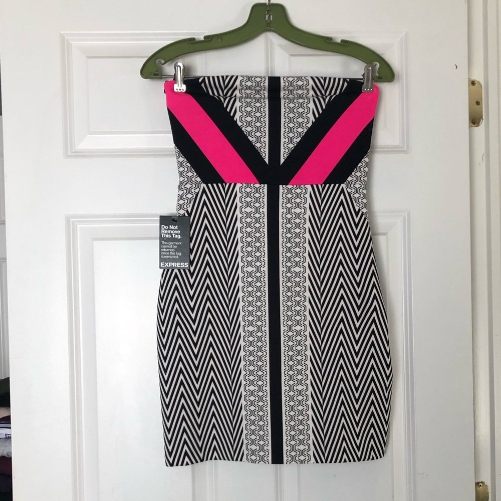 Express strapless mini dress